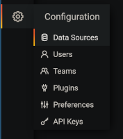 Configuration -> Data Sources